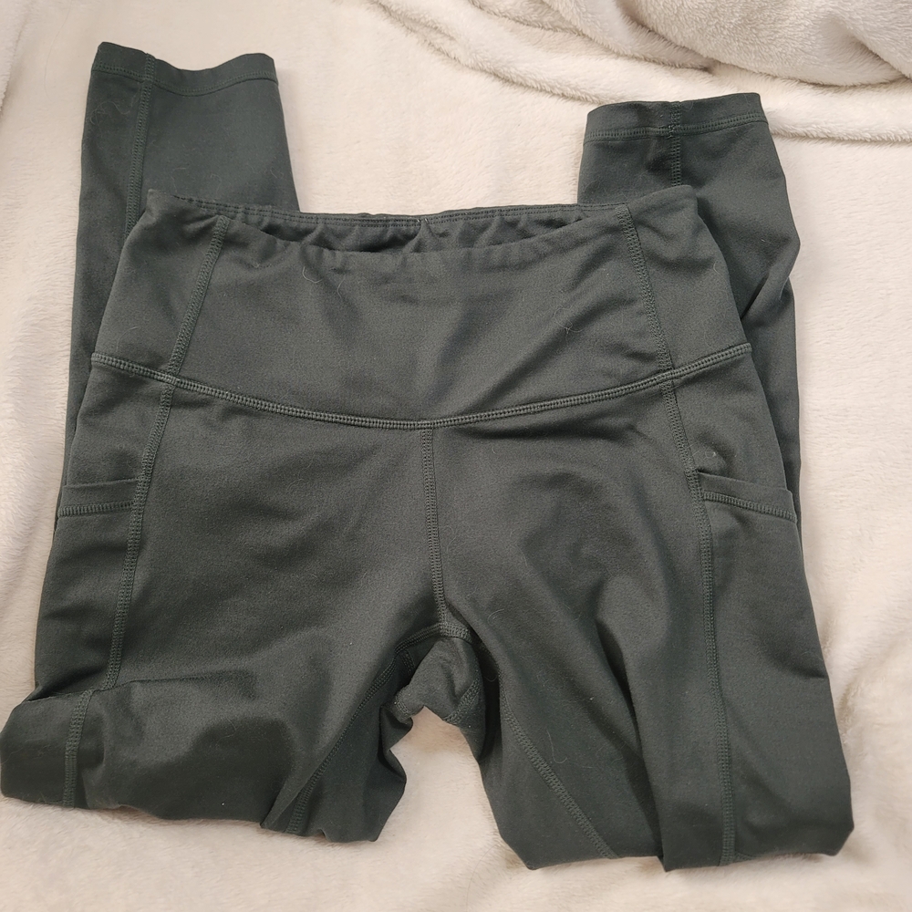 Zella Forest Green Active Leggings Sz Small - Picture 2 of 4